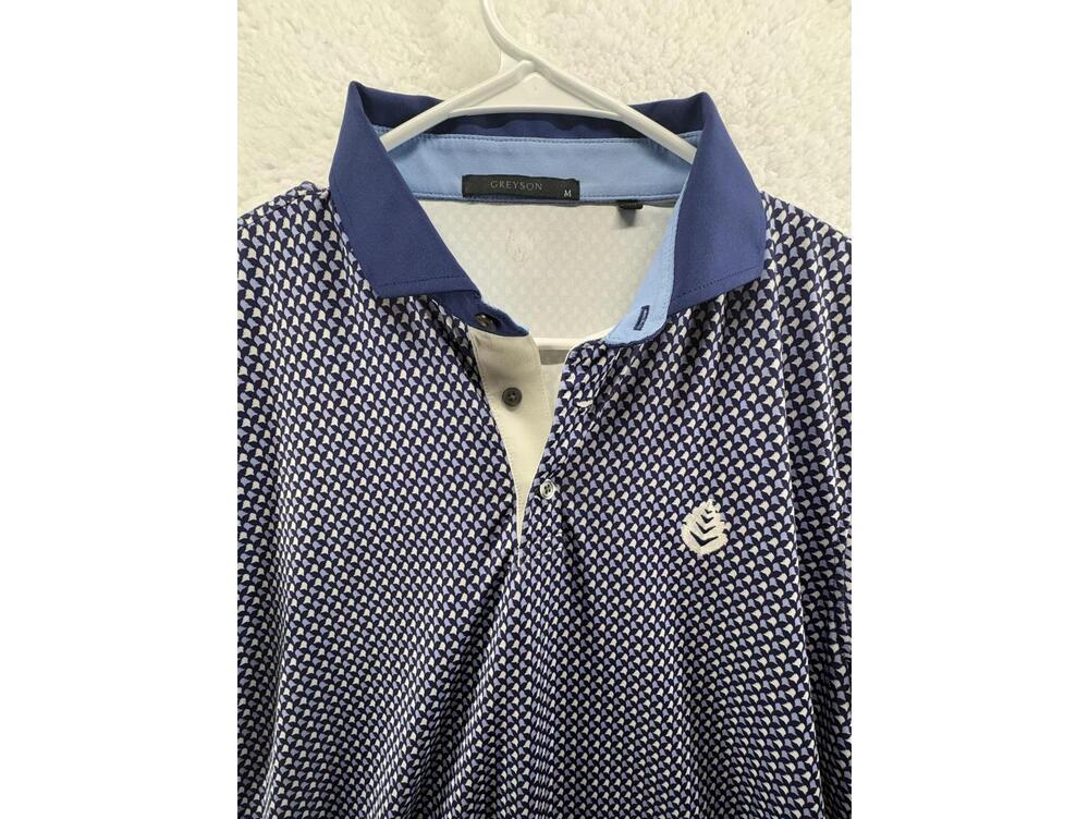Greyson Golf Polo Mens Medium All Over Print Wolf AOP